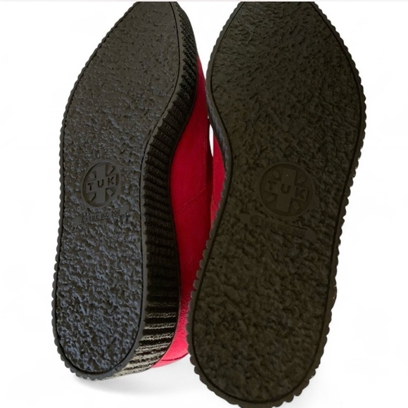 T.U.K Creepers A8507 Pink Ankle Boots with Buckle Straps US W 7.5 EU 38 90’s - Picture 5 of 7